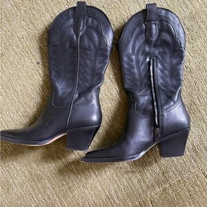 Dolce Vita Black Heeled Western Boots